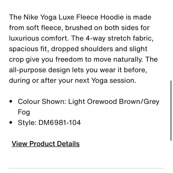 NWT Nike Women’s Cropped Supersoft Light Fleece Hoodie - Picture 6 of 10